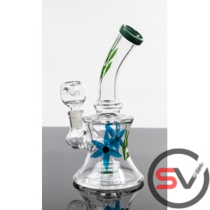 FLOWER POWER GLASS WATER PIPE 7inch